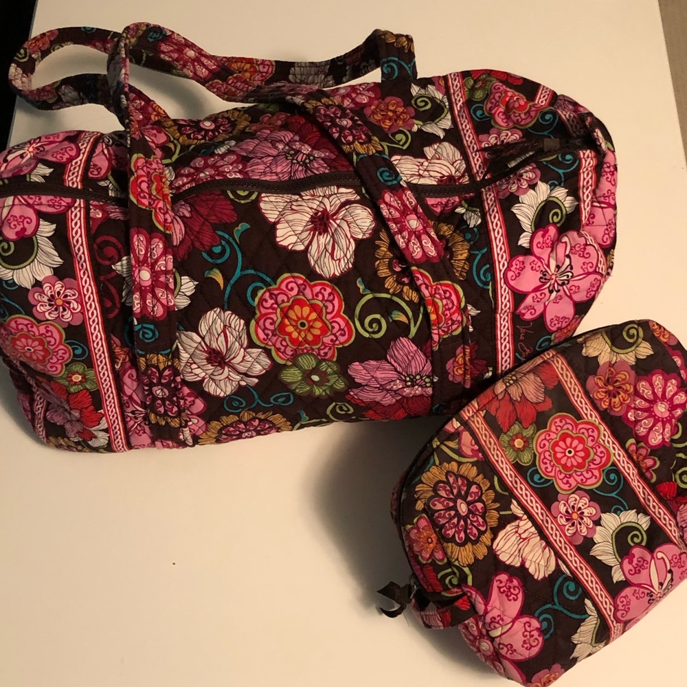 Vera Bradley Weekender Duffel & Makeup Bag